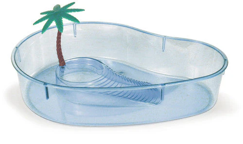 Lees Kidney Shape Turtle Lagoon with Plant Clear 14 in - Image 2