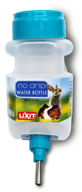 Lixit No Drip Top Fill Water Bottle Rabbit and Guinea Pig White, Clear 44 Ounces - Image 2