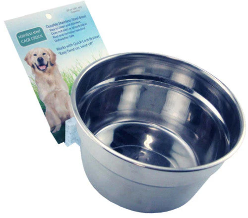 Lixit Stainless Steel Dog Crock Silver 20 Ounces - Image 2