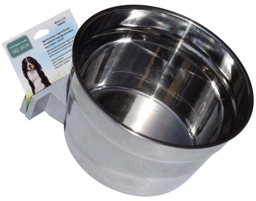 Lixit Stainless Steel Dog Crock Silver 40 Ounces - Image 2