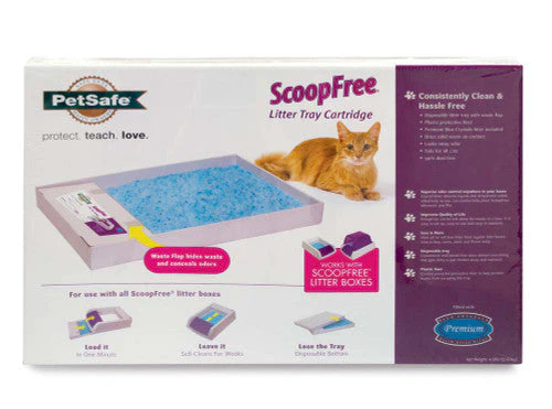 ScoopFree Premium Crystal Cat Litter Trays White, Blue 1 Pack - Image 2