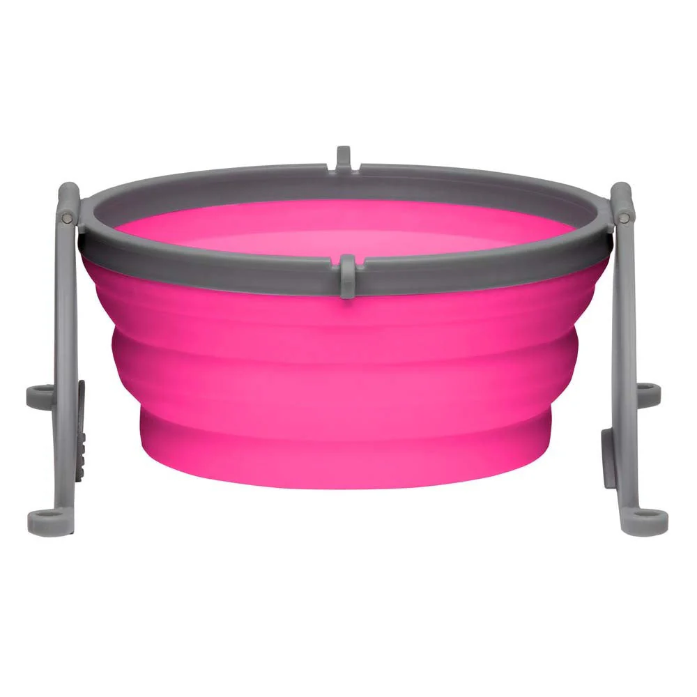 Loving Pets Travel Dog Bowl Pink MD