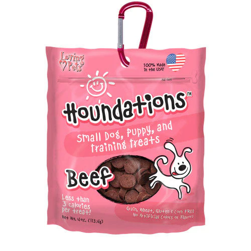 Loving Pets Houndations Small Dog & Puppy Training Treats Beef 4oz - Image 2