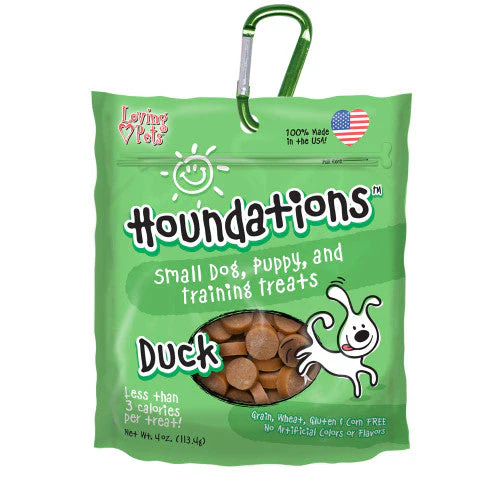 Loving Pets Houndations Small Dog & Puppy Training Treats Duck 4oz - Image 2