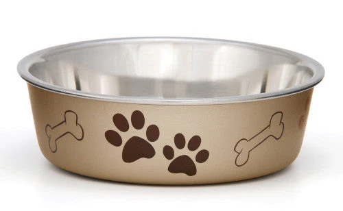 Loving Pets Metallic Dog Bowl Champagne SM - Image 2