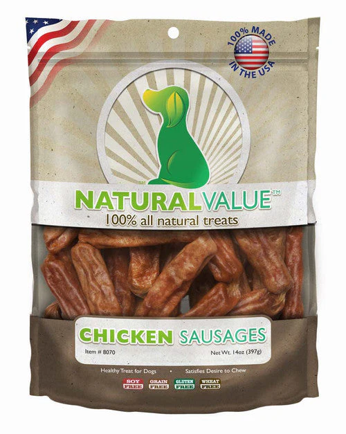Loving Pets Natural Value Sausages Dog Treats Chicken 13oz - Image 2