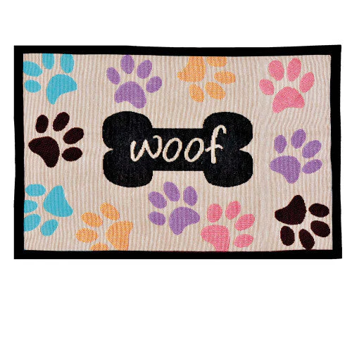 Loving Pets Fashion Mat Woof with Multi Paws Multi-Color - Image 2