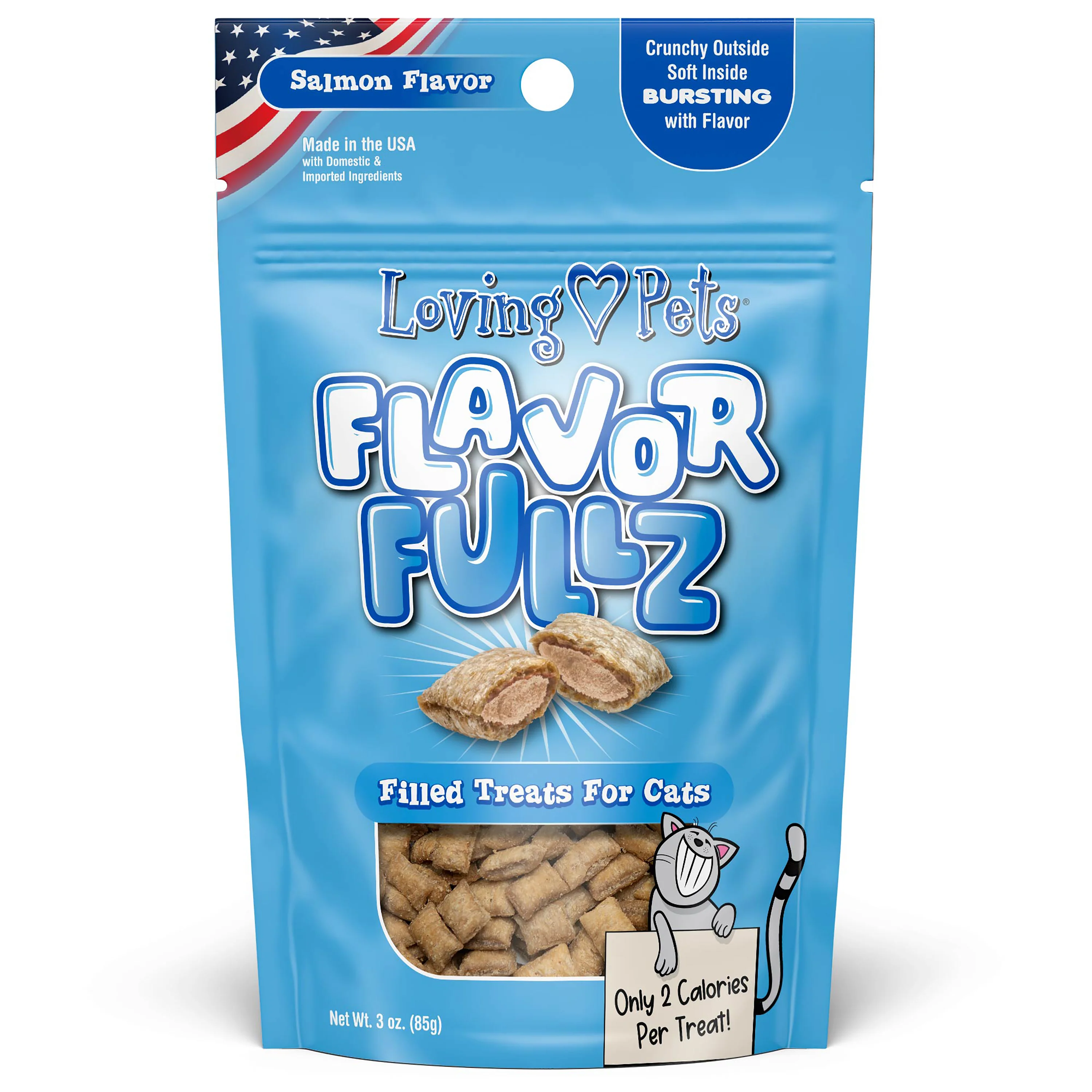 Loving Pets Flavorfullz Filled Cat Treats Salmon 3 oz