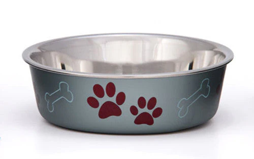 Loving Pets Metallic Dog Bowl Blueberry MD - Image 2