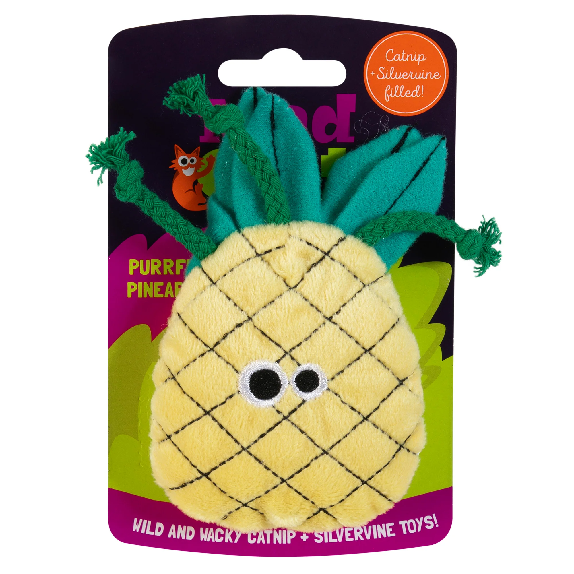 Mad Cat Purrfect Pineapple w/Catnip & Silvervine Cat Toy Small