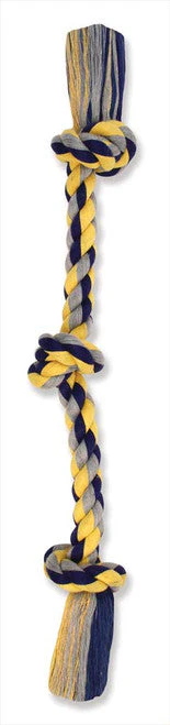 Mammoth Cottonblend 3 Knot Rope Tug Toy Multi-Color 15in SM - Image 2