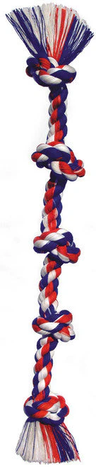 Mammoth Cottonblend 5 Knot Rope Tug Toy Multi-Color 72 in XXL - Image 2