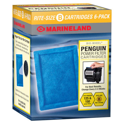 Marineland Replacement Cartridge for Penguin 150B, 110B, and 125B Power Filters Rite-Size B 6 Pack - Image 2