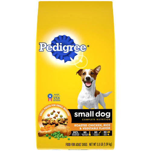 Pedigree Complete Nutrition Small Breed Adult Dry Dog Food Roasted Chicken, Rice & Vegetable 3.5lb - Image 2