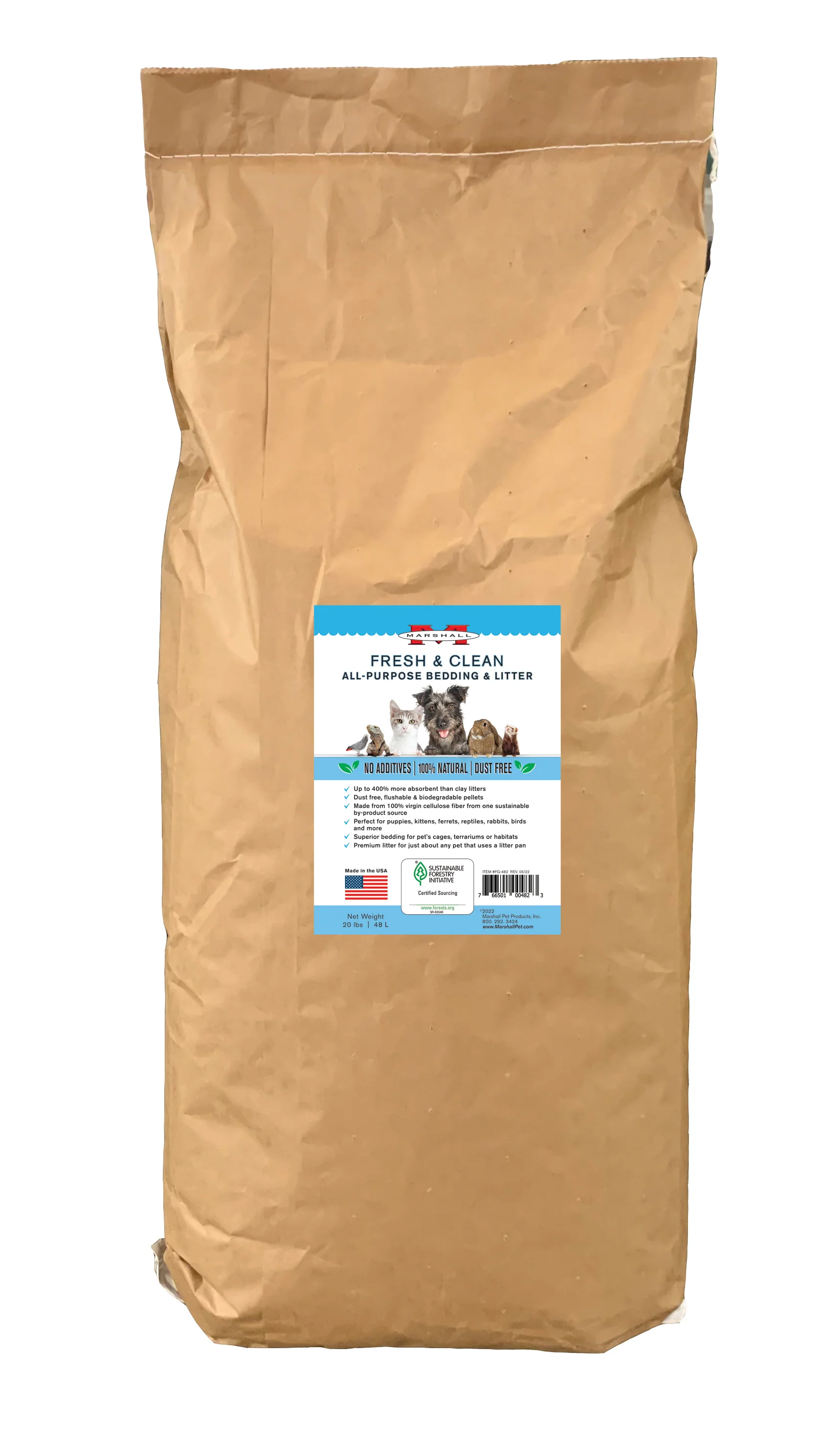 Marshall Pet Products Fresh & Clean all Purpose Bedding & Litter 20 lb
