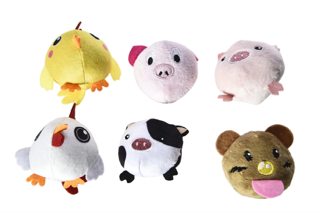 Max & Marlow Cat Farm Animals Assorted Color 6 pk