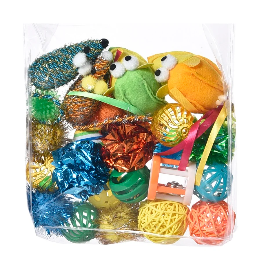 Max & Marlow Cat Toys Value Pack Assorted Color 24 pk