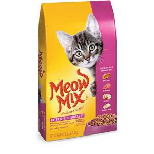 Meow Mix Kitten Li'l Nibbles Dry Cat Food-3.15-lb-{L+1}
