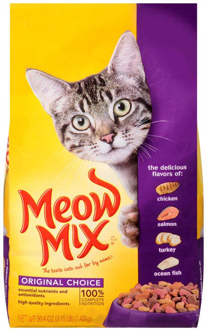 Meow-Mix Original Choice Dry Cat Food Chicken, Turkey, Salmon & Ocean Fish 3.15lb - Image 2