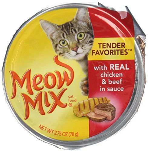 Meow Mix Tender Favorites Chicken Beef 12 / 2.75 oz - Image 2
