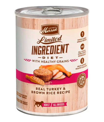 Merrick Limited Ingredient Diet Healthy Grains Real Turkey Recipe 12 / 12.7 oz - Image 2