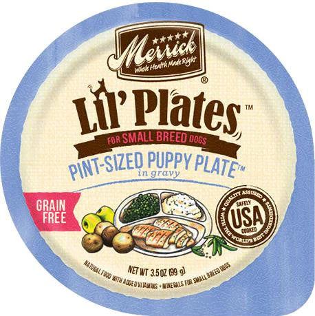 Merrick Lil'Plates Grain Free Pint Size Puppy Plate 12/3.5oz {L-1} 295130 - Image 2