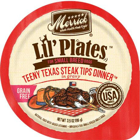 Merrick Lil'Plates Grain Free Teeny Texas Steak Tips 12/3.5oz {L-1} 295129 - Image 2