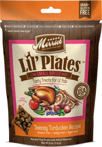 Merrick Lil Plates Teensy Turducken Recipe Training Treats 5oz {L-1} 295595
