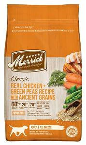Merrick Classic Real Chicken And Green Peas Recipe With Ancient Grains Dry Dog Food-12-lb-{L+1x}