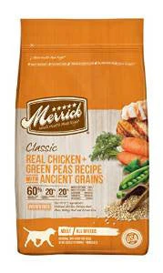 Merrick Classic Real Chicken + Green Peas Recipe with Ancient Grains 25lb {L-1x} 295290