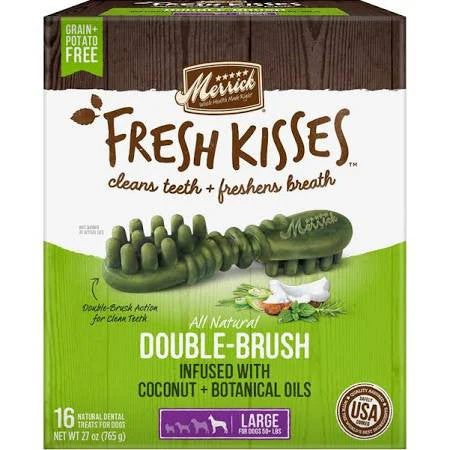 Merrick Fresh Kisses Large Coconut Oil/Botanical 16ct Box {L+1x} 295792