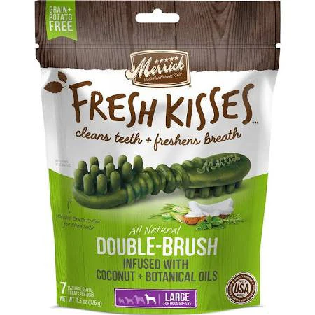 Merrick Fresh Kisses Large Coconut Oil/Botanical 7ct Bag {L+1x} 295788 - Image 2