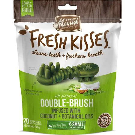 Merrick Fresh Kisses Xsmall Coconut Oil/Botanical 20ct Bag {L+1x} 295781