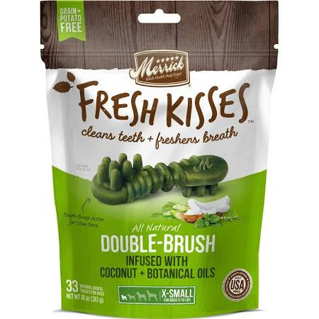 Merrick Fresh Kisses Xsmall Coconut Oil/Botanical 33ct Bag {L+1x} 295785 - Image 2
