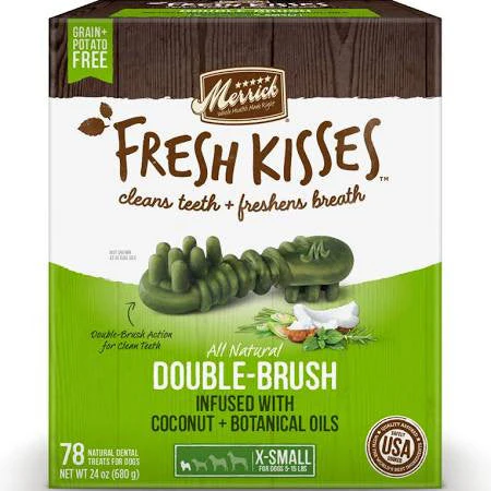 Merrick Fresh Kisses Xsmall Coconut Oil/Botanical 78ct Box {L+1x} 295789 - Image 2