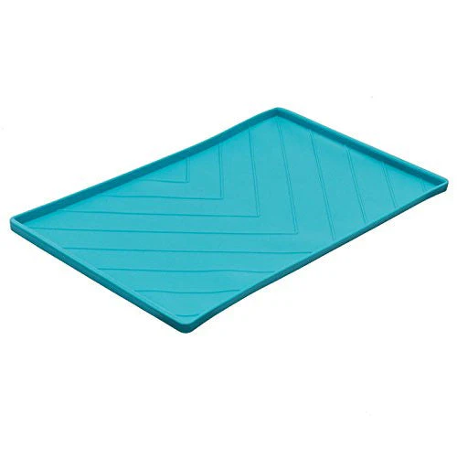 Mess D Mat Slcn Rods Blu Lg{L-x}