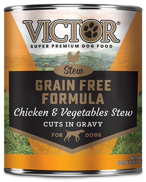 Victor Super Premium Dog Food Grain Free Wet Dog Food Chicken & Vegetable in gravy 13.2oz - Image 2