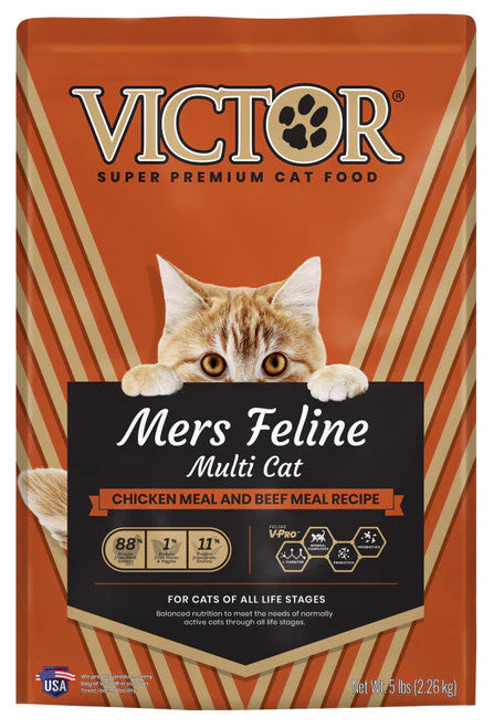 Victor Super Premium Dog Food Mer's Classic Feline Dry Cat Food Chicken & Beef 5lb - Image 2