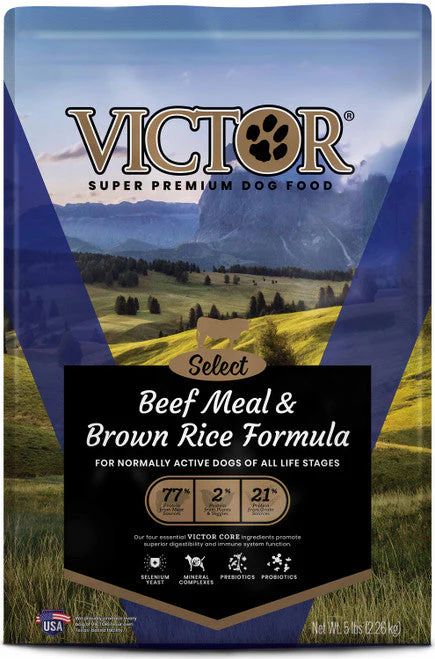 Victor Super Premium Dog Food Select Dry Dog Food Beef Meal & Brown Rice 5lb - Image 2