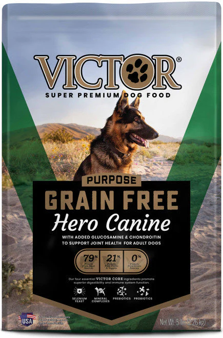 Victor Super Premium Dog Food Purpose Grain Free Hero Canine Dry Dog Food Beef 5lb - Image 2