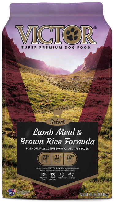 Victor Super Premium Dog Food Select Dry Dog Food Lamb Meal & Brown Rice 40lb - Image 2