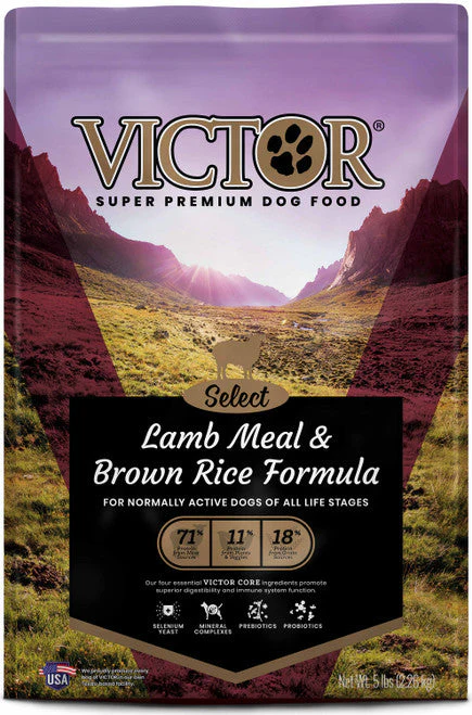 Victor Super Premium Dog Food Select Dry Dog Food Lamb Meal & Brown Rice 5lb - Image 2