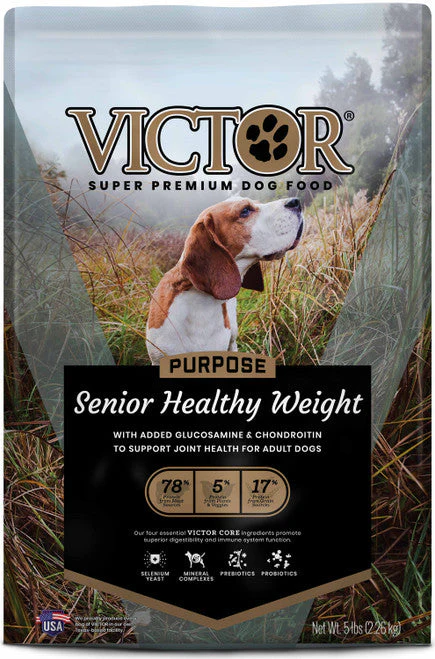 Victor Super Premium Dog Food Purpose Senior Healthy Weight Dry Dog Food Beef & Brown Rice 5lb - Image 2