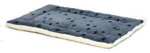 Midwest lb40218FVBLS Quiet time Reversible Floor Bed 17X11 Blue/Black Paw Print {L+1} 277650 - Image 2