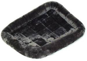 Midwest Quiet Time Pet Bed - Plush Fur Pearl Gray - 22" {L+1}277180 - Image 2