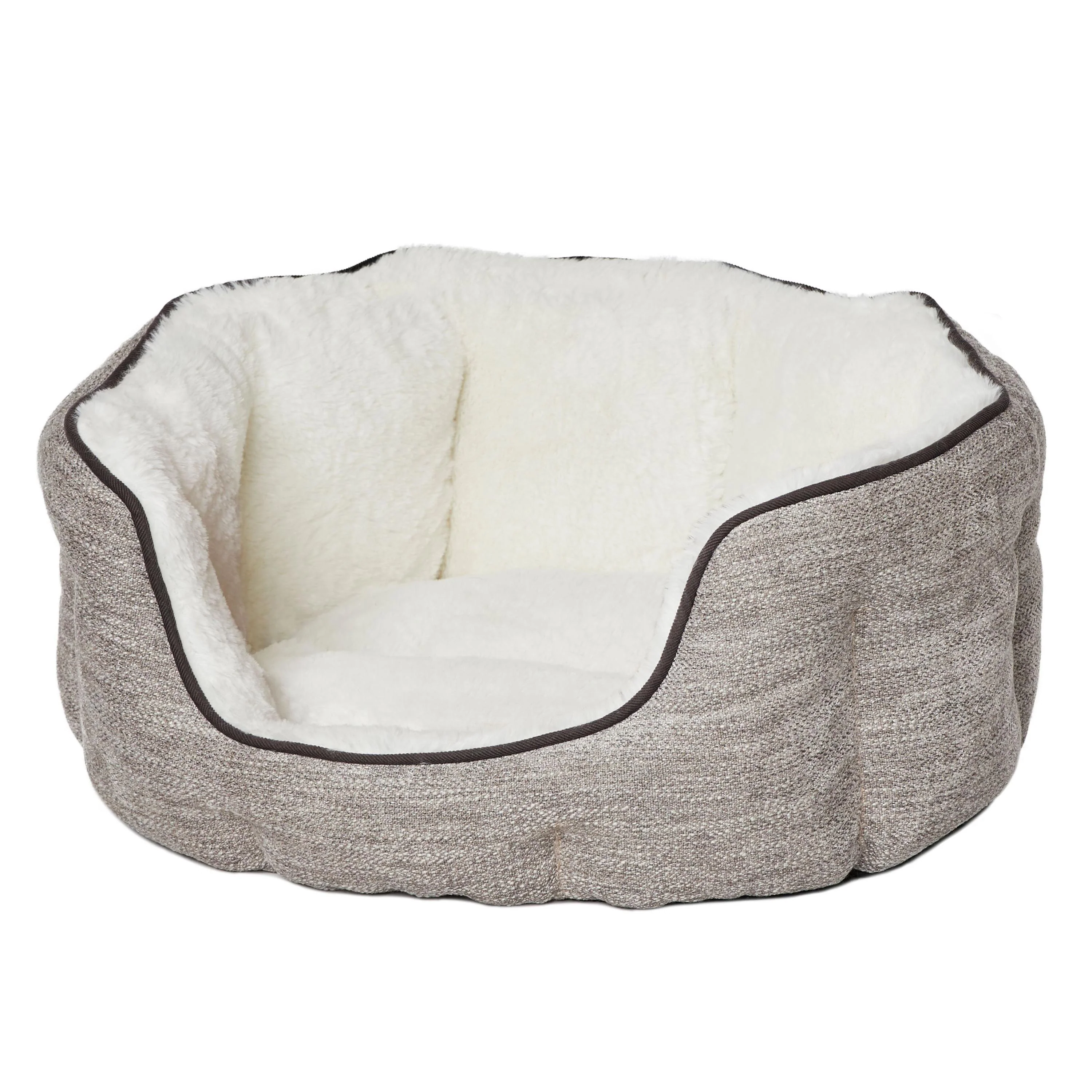 MidWest Homes for Pets QuietTime Deluxe Tulip Dog Bed Taupe X-Small