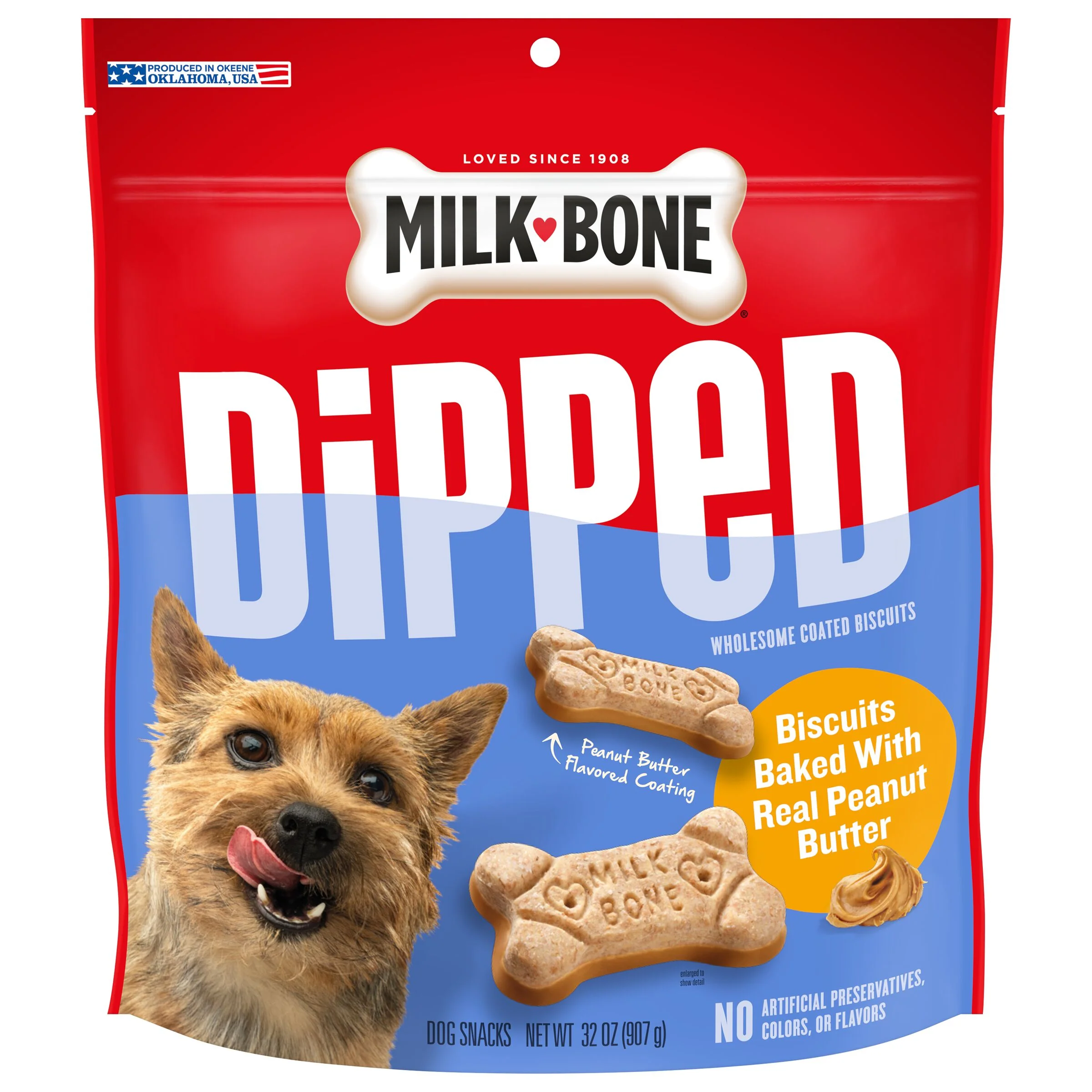 Milk-Bone Dipped Dog Treats Peanut Butter 32 oz