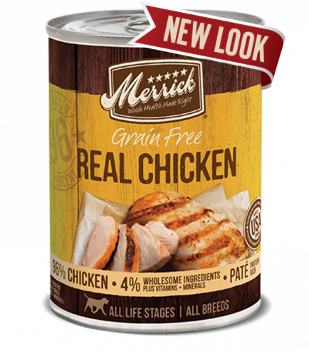 Merrick Grain Free 96% Real Chicken Recipe 12/12.7oz {L-1x} 295846