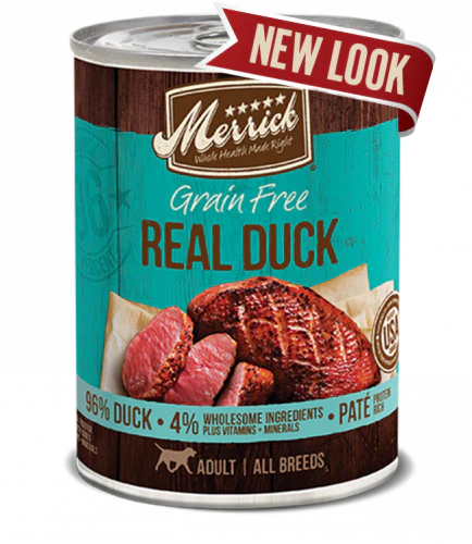 Merrick Grain Free 96% Real Duck Recipe 12/12.7oz {L-1x} 295823