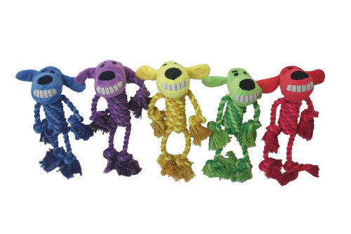 Multipet Loofa Dog Toy w/ Rope Body 11" - Assorted Dog toy - Image 2